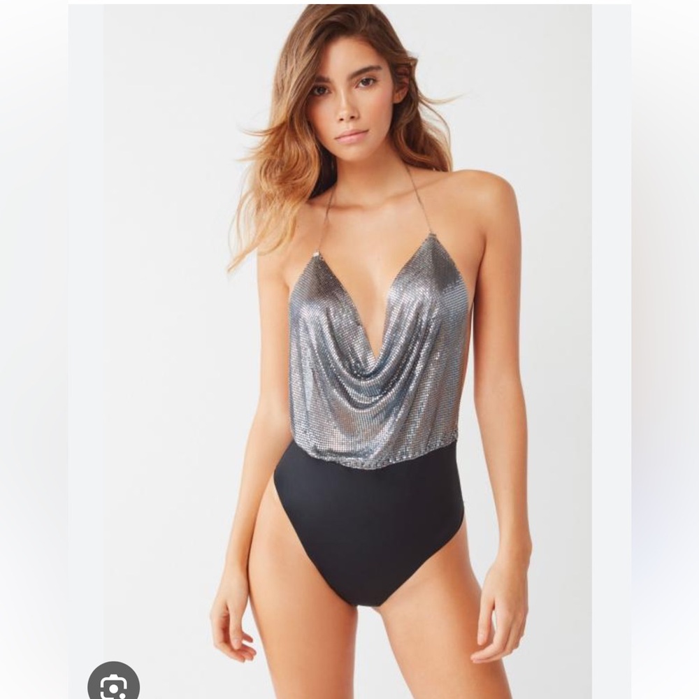 EUC Urban Outfitters Second Glance chainmail bodysuit sz S